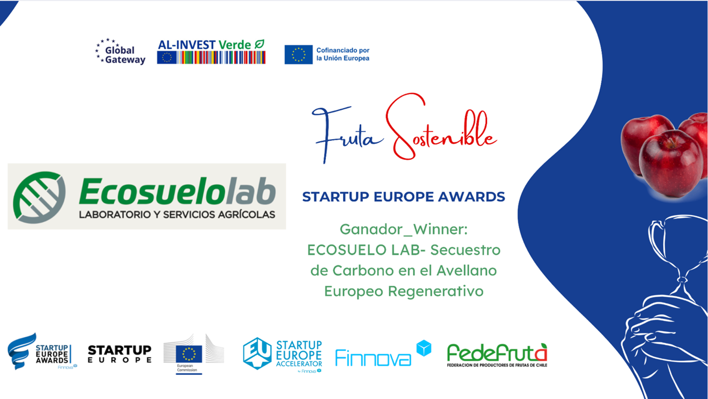 COMUNICACIÓN GANADORES STARTUP EUROPE AWARDSFRUTA SOSTENIBLE CHILE 2025: ECOSUELO LAB